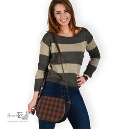 Scottish Skene of Cromar Black Tartan Saddle Crossbody Bag Scottish Plaid Tartan Plaid - ScotsTee - scotstee.com