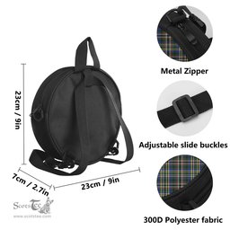 Scottish Scott Green Modern Tartan Round Crossbody Bags - Round Purse with Family Crest Scottish Plaid Tartan Plaid - ScotsTee - scotstee.com