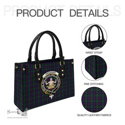 Scottish Urquhart Tartan Leather Bag for Women with Family Crest Scottish Plaid Tartan Plaid - ScotsTee - scotstee.com
