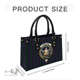 Scottish Urquhart Tartan Leather Bag for Women with Family Crest Scottish Plaid Tartan Plaid - ScotsTee - scotstee.com
