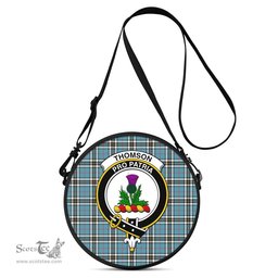 Scottish Thomson Tartan Round Crossbody Bags - Round Purse with Family Crest Scottish Plaid Tartan Plaid - ScotsTee - scotstee.com