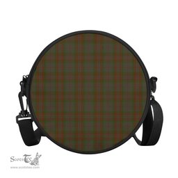 Scottish Gray Tartan Round Crossbody Bags - Round Purse Scottish Plaid Tartan Plaid - ScotsTee - scotstee.com