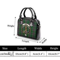 Scottish Gray Hunting Tartan Shoulder Handbags with Family Crest Scottish Plaid Tartan Plaid - ScotsTee - scotstee.com