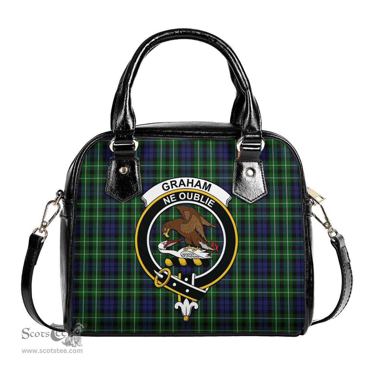 Scottish Graham of Montrose Tartan Shoulder Handbags with Family Crest Scottish Plaid Tartan Plaid - ScotsTee - scotstee.com