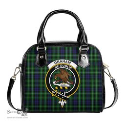 Scottish Graham of Montrose Tartan Shoulder Handbags with Family Crest Scottish Plaid Tartan Plaid - ScotsTee - scotstee.com