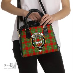 Scottish Grierson Tartan Shoulder Handbags with Family Crest Scottish Plaid Tartan Plaid - ScotsTee - scotstee.com