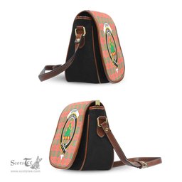 Scottish Grant Ancient Tartan Saddle Crossbody Bag with Family Crest Scottish Plaid Tartan Plaid - ScotsTee - scotstee.com