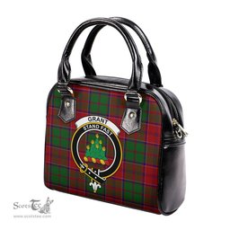 Scottish Grant Tartan Shoulder Handbags with Family Crest Scottish Plaid Tartan Plaid - ScotsTee - scotstee.com