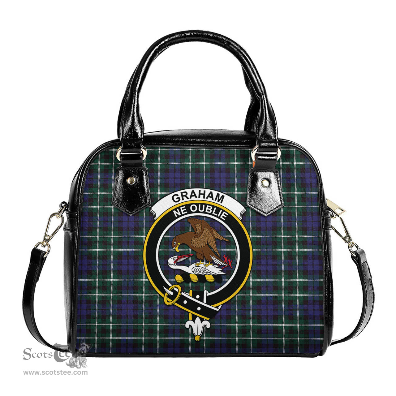 Scottish Graham of Montrose Modern Tartan Shoulder Handbags with Family Crest Scottish Plaid Tartan Plaid - ScotsTee - scotstee.com