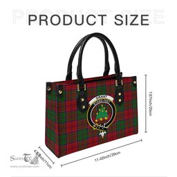 Scottish Grant Tartan Leather Bag for Women with Family Crest Scottish Plaid Tartan Plaid - ScotsTee - scotstee.com
