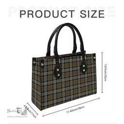 Scottish Graham of Menteith Weathered Tartan Leather Bag for Women Scottish Plaid Tartan Plaid - ScotsTee - scotstee.com