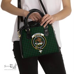 Scottish Graham Tartan Shoulder Handbags with Family Crest Scottish Plaid Tartan Plaid - ScotsTee - scotstee.com