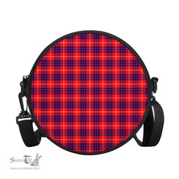 Scottish Hamilton Modern Tartan Round Crossbody Bags - Round Purse Scottish Plaid Tartan Plaid - ScotsTee - scotstee.com