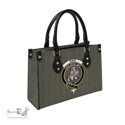 Scottish Haig Tartan Leather Bag for Women with Family Crest Scottish Plaid Tartan Plaid - ScotsTee - scotstee.com