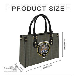 Scottish Haig Tartan Leather Bag for Women with Family Crest Scottish Plaid Tartan Plaid - ScotsTee - scotstee.com