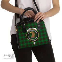 Scottish Halkett Tartan Shoulder Handbags with Family Crest Scottish Plaid Tartan Plaid - ScotsTee - scotstee.com