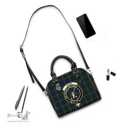 Scottish Gunn Tartan Shoulder Handbags with Family Crest Scottish Plaid Tartan Plaid - ScotsTee - scotstee.com
