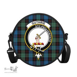Scottish Guthrie Tartan Round Crossbody Bags - Round Purse with Family Crest Scottish Plaid Tartan Plaid - ScotsTee - scotstee.com