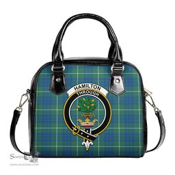 Scottish Hamilton Hunting Ancient Tartan Shoulder Handbags with Family Crest Scottish Plaid Tartan Plaid - ScotsTee - scotstee.com