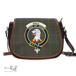 Scottish Hall Tartan Saddle Crossbody Bag with Family Crest Scottish Plaid Tartan Plaid - ScotsTee - scotstee.com