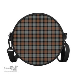 Scottish Gunn Weathered Tartan Round Crossbody Bags - Round Purse Scottish Plaid Tartan Plaid - ScotsTee - scotstee.com