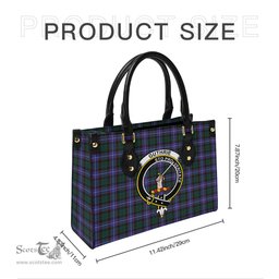 Scottish Guthrie Modern Tartan Leather Bag for Women with Family Crest Scottish Plaid Tartan Plaid - ScotsTee - scotstee.com