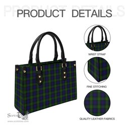 Scottish Gunn Tartan Leather Bag for Women Scottish Plaid Tartan Plaid - ScotsTee - scotstee.com