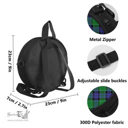 Scottish Haldane Tartan Round Crossbody Bags - Round Purse with Family Crest Scottish Plaid Tartan Plaid - ScotsTee - scotstee.com