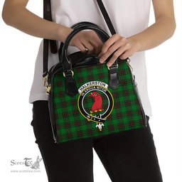 Scottish Halkerston Tartan Shoulder Handbags with Family Crest Scottish Plaid Tartan Plaid - ScotsTee - scotstee.com