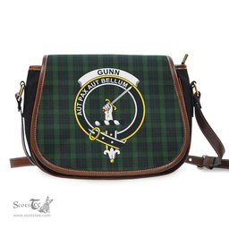 Scottish Gunn Logan Tartan Saddle Crossbody Bag with Family Crest Scottish Plaid Tartan Plaid - ScotsTee - scotstee.com