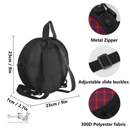 Scottish Hamilton Tartan Round Crossbody Bags - Round Purse with Family Crest Scottish Plaid Tartan Plaid - ScotsTee - scotstee.com
