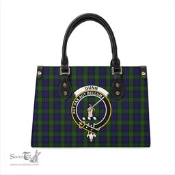 Scottish Gunn Tartan Leather Bag for Women with Family Crest Scottish Plaid Tartan Plaid - ScotsTee - scotstee.com