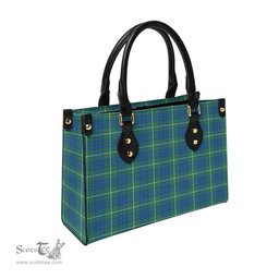 Scottish Hamilton Hunting Ancient Tartan Leather Bag for Women Scottish Plaid Tartan Plaid - ScotsTee - scotstee.com