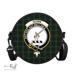 Scottish Gunn Logan Tartan Round Crossbody Bags - Round Purse with Family Crest Scottish Plaid Tartan Plaid - ScotsTee - scotstee.com