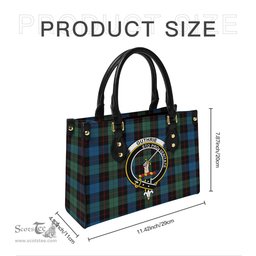 Scottish Guthrie Tartan Leather Bag for Women with Family Crest Scottish Plaid Tartan Plaid - ScotsTee - scotstee.com