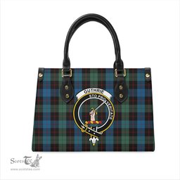 Scottish Guthrie Tartan Leather Bag for Women with Family Crest Scottish Plaid Tartan Plaid - ScotsTee - scotstee.com