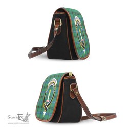 Scottish Henderson Ancient Tartan Saddle Crossbody Bag with Family Crest Scottish Plaid Tartan Plaid - ScotsTee - scotstee.com