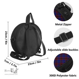 Scottish Home Modern Tartan Round Crossbody Bags - Round Purse with Family Crest Scottish Plaid Tartan Plaid - ScotsTee - scotstee.com