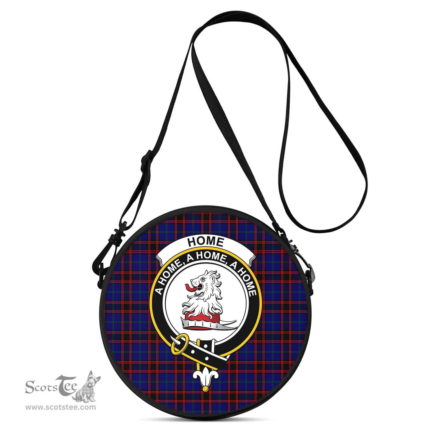 Scottish Home Modern Tartan Round Crossbody Bags - Round Purse with Family Crest Scottish Plaid Tartan Plaid - ScotsTee - scotstee.com