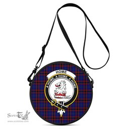 Scottish Home Modern Tartan Round Crossbody Bags - Round Purse with Family Crest Scottish Plaid Tartan Plaid - ScotsTee - scotstee.com
