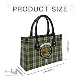 Scottish Hay White Dress Tartan Leather Bag for Women with Family Crest Scottish Plaid Tartan Plaid - ScotsTee - scotstee.com