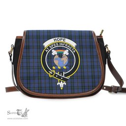 Scottish Hope (Vere-Weir) Tartan Saddle Crossbody Bag with Family Crest Scottish Plaid Tartan Plaid - ScotsTee - scotstee.com