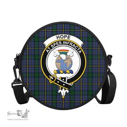 Scottish Hope Clan Originaux Tartan Round Crossbody Bags - Round Purse with Family Crest Scottish Plaid Tartan Plaid - ScotsTee - scotstee.com