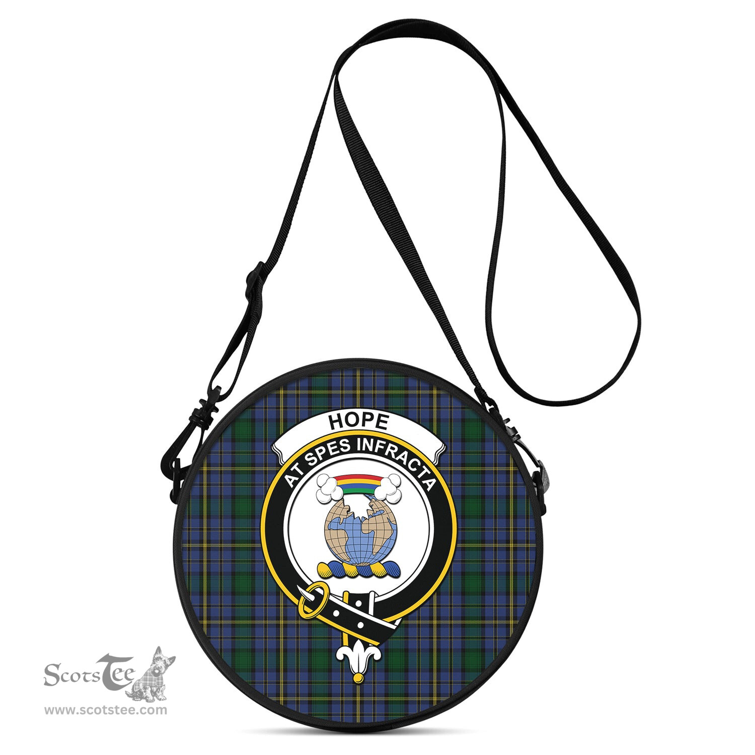 Scottish Hope Clan Originaux Tartan Round Crossbody Bags - Round Purse with Family Crest Scottish Plaid Tartan Plaid - ScotsTee - scotstee.com