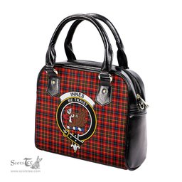 Scottish Innes Modern Tartan Shoulder Handbags with Family Crest Scottish Plaid Tartan Plaid - ScotsTee - scotstee.com