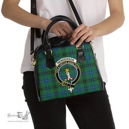 Scottish Henderson Ancient Tartan Shoulder Handbags with Family Crest Scottish Plaid Tartan Plaid - ScotsTee - scotstee.com