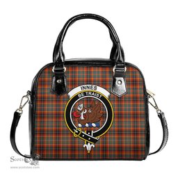 Scottish Innes Ancient Tartan Shoulder Handbags with Family Crest Scottish Plaid Tartan Plaid - ScotsTee - scotstee.com
