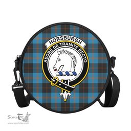 Scottish Horsburgh Tartan Round Crossbody Bags - Round Purse with Family Crest Scottish Plaid Tartan Plaid - ScotsTee - scotstee.com