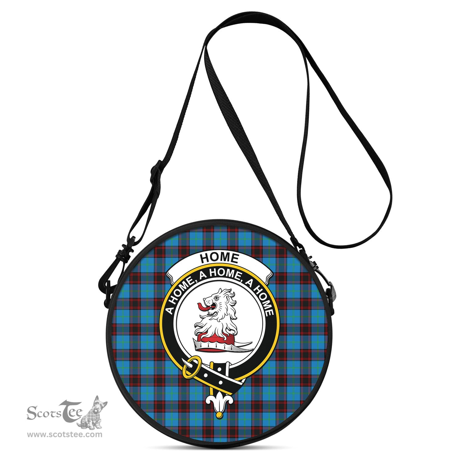 Scottish Home Ancient Tartan Round Crossbody Bags - Round Purse with Family Crest Scottish Plaid Tartan Plaid - ScotsTee - scotstee.com