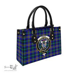 Scottish Hope Modern Tartan Leather Bag for Women with Family Crest Scottish Plaid Tartan Plaid - ScotsTee - scotstee.com